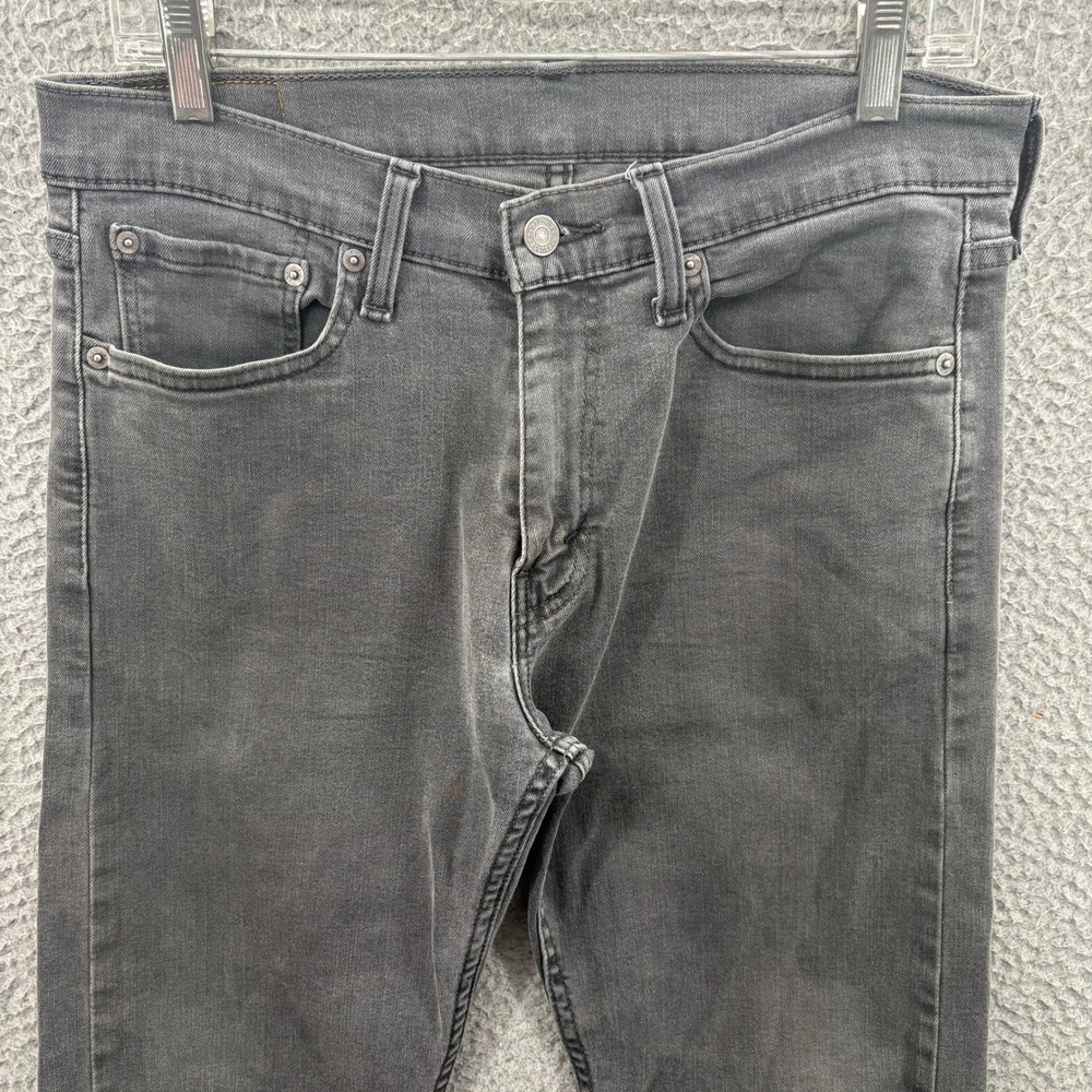 Levis 513 Jeans Mens 31x29‎ Gray Slim Straight Stretch Denim Casual Pants